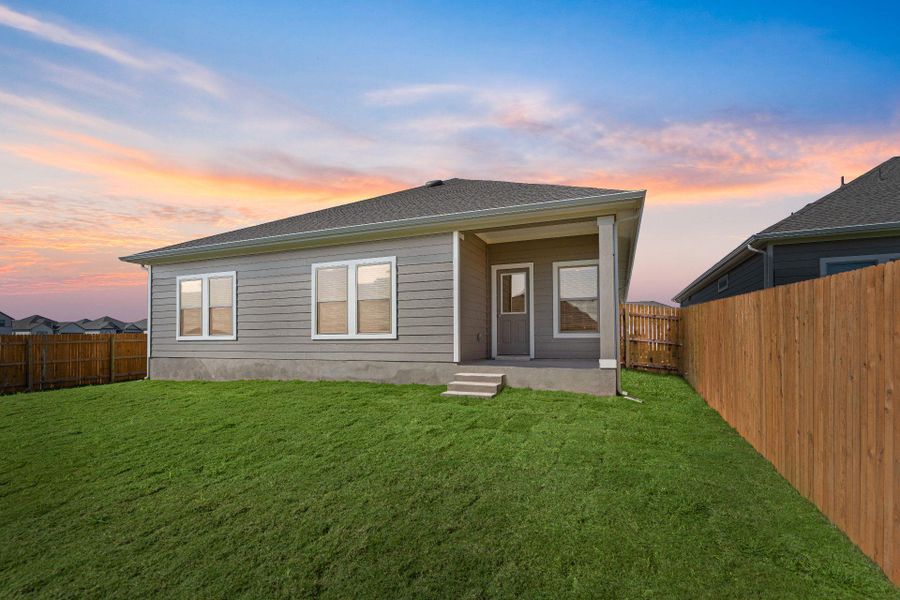 Rear of Home and Private Backyard Rear of Home and Private Backyard