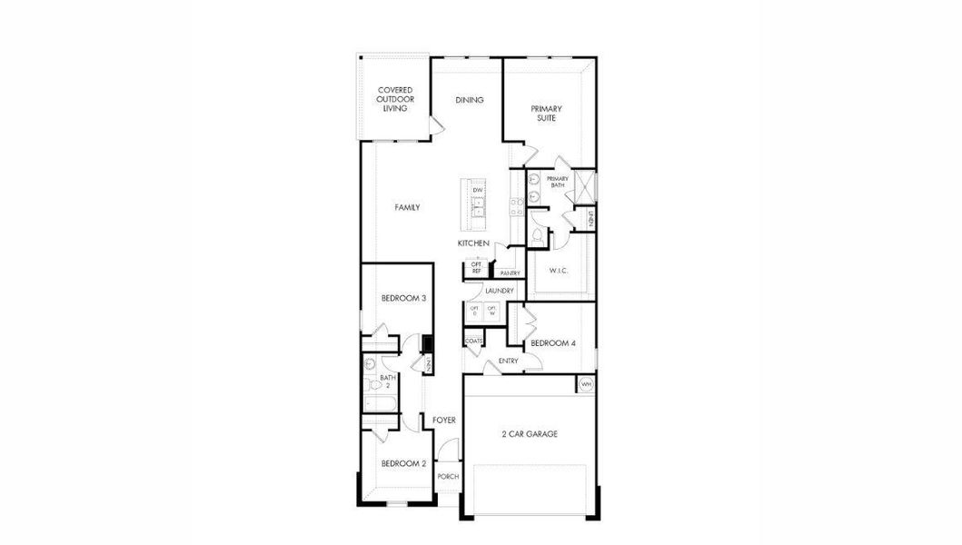 2D floor plan layout of this home in Lexington Parke, Del Valle, TX (Image 3).