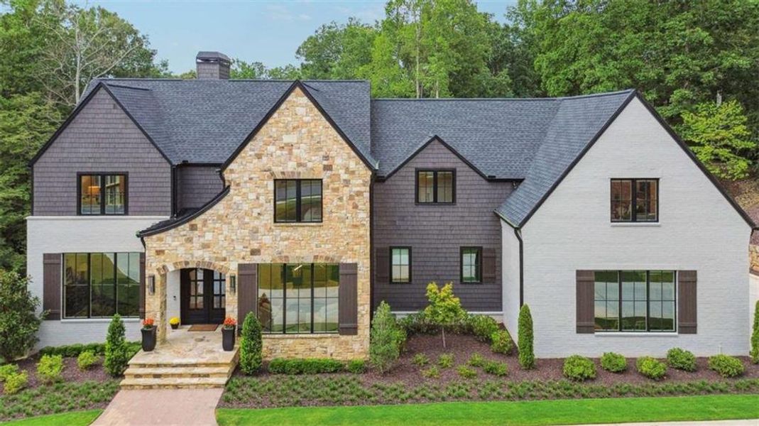 Front exterior of a new home in , Roswell, GA, highlighting curb appeal (Image 19).