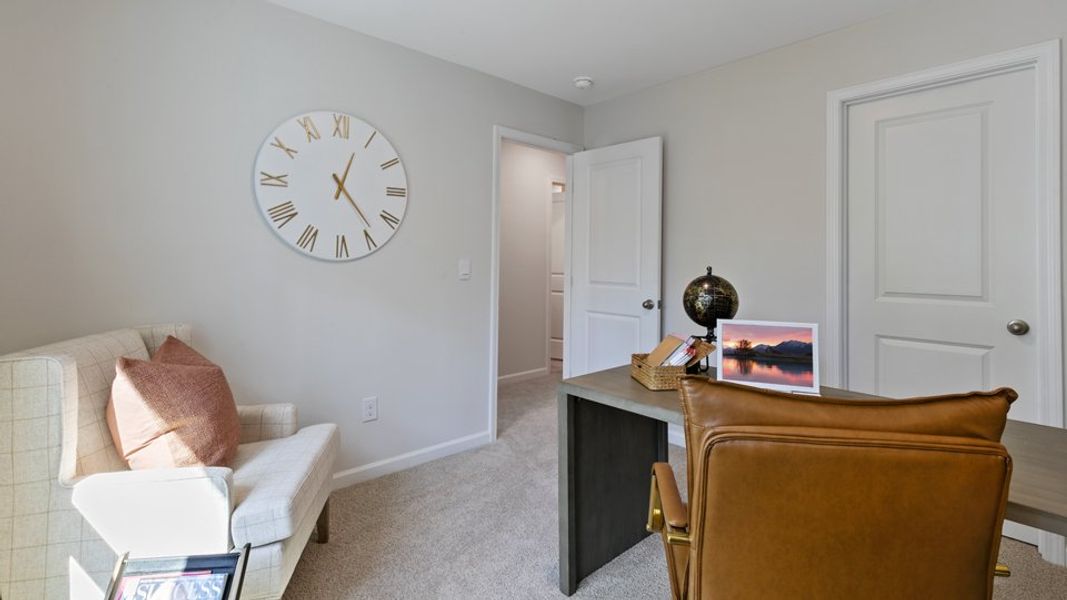 Representative furnished interior of a home built from the DENVER - TRADITIONS by D.R. Horton in Chapel Townes, Raleigh (Image 23).