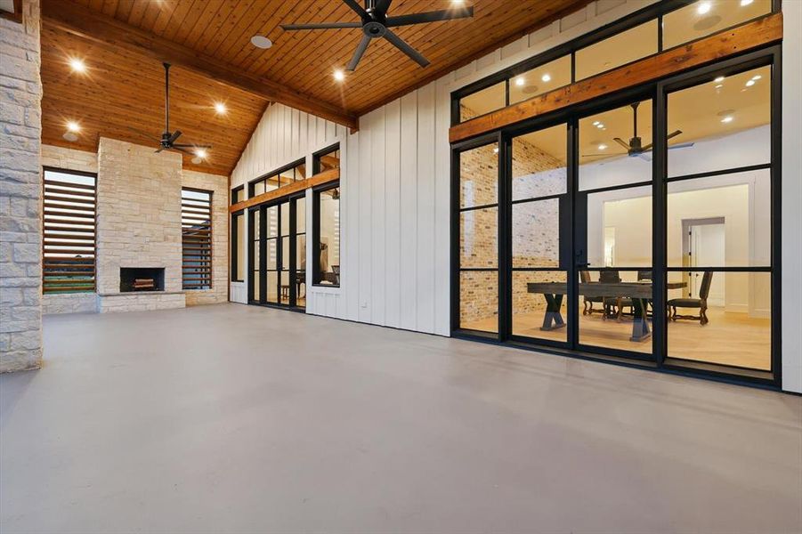 View of patio / terrace featuring ceiling fan View of patio / terrace featuring ceiling fan