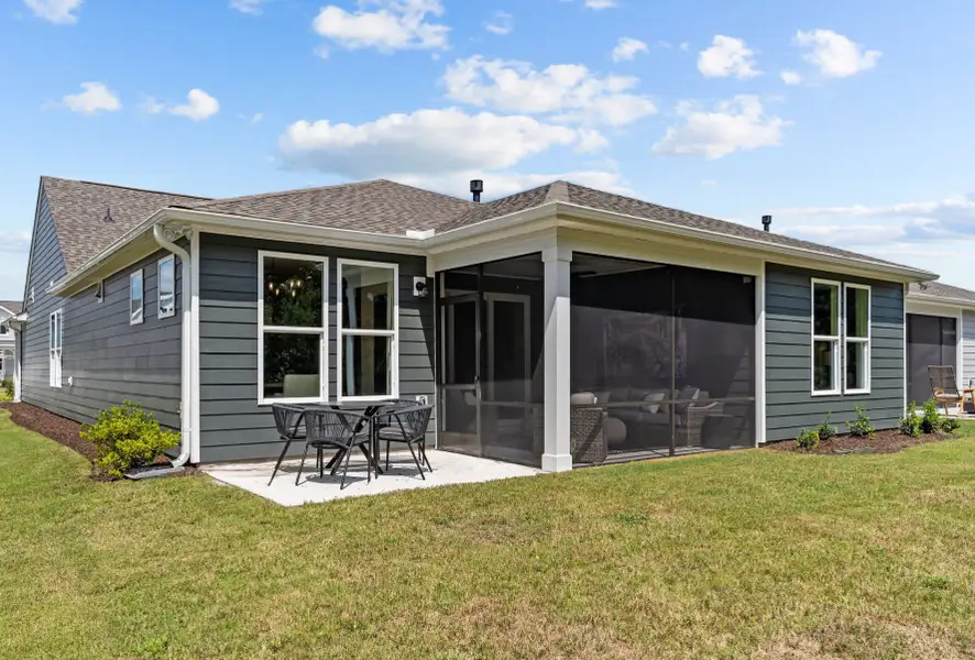 Exterior details and patio area of a home in Del Webb Wilmington at Mallory Creek, Leland (Image 3).