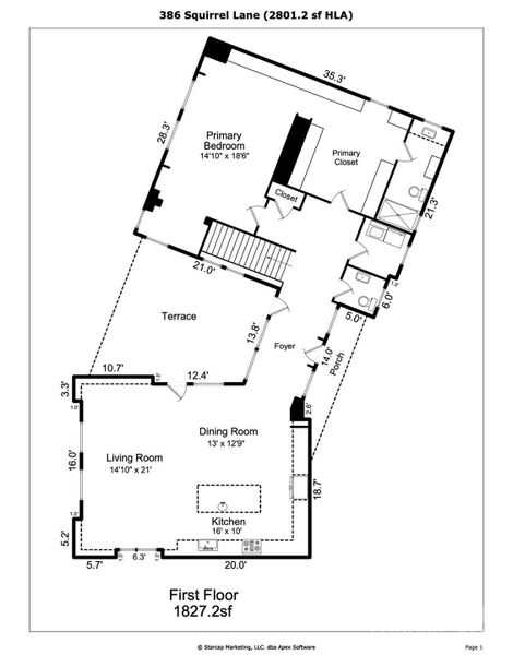 2D floor plan layout of this home in , Clover, SC (Image 3).