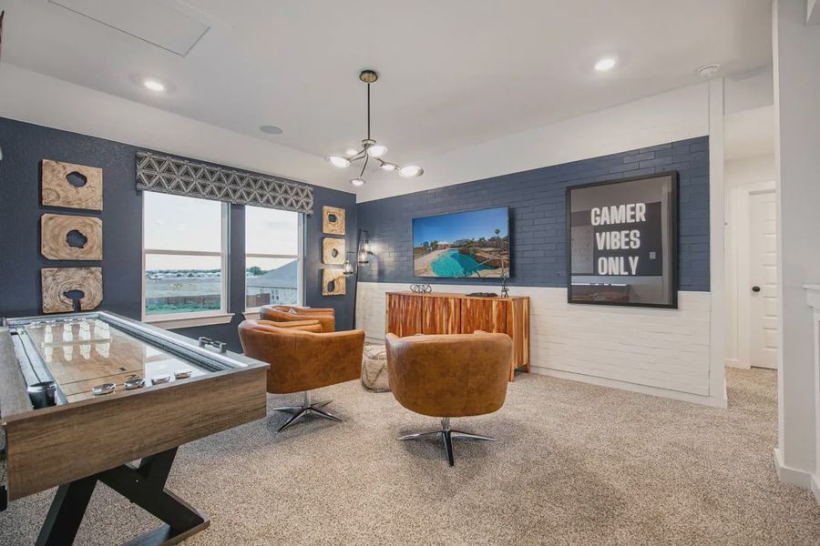 Representative furnished interior of a home built from the Lyndon by Chesmar Homes in Stream Waters, Buda (Image 10).