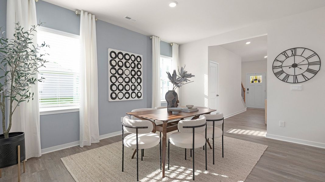 Furnished interior view inside a new home in Woodhaven at Chester, Chester (Image 7).