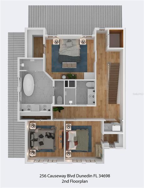 2D floor plan layout of this home in , Dunedin, FL (Image 5). 2D floor plan layout of this home in , Dunedin, FL (Image 5).