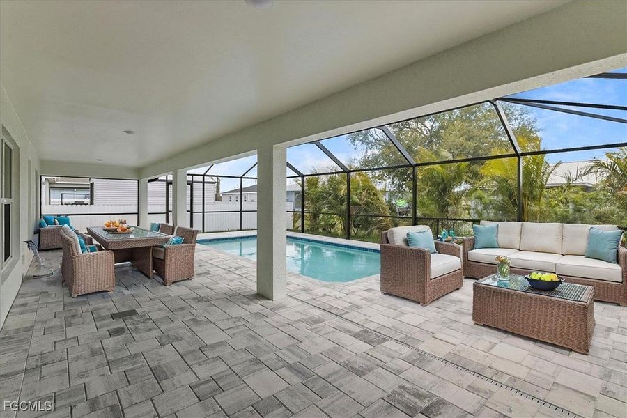 Exterior details and patio area of a home in Cape Coral, Cape Coral (Image 20).