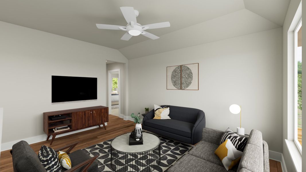 Representative furnished interior of a home built from the Laurel by Tri Pointe Homes in Landmark, Denton (Image 16). Representative furnished interior of a home built from the Laurel by Tri Pointe Homes in Landmark, Denton (Image 16).