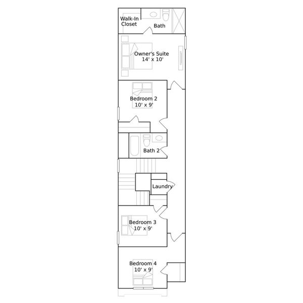 2D floor plan layout of this home in Sila, Huffman, TX (Image 3).
