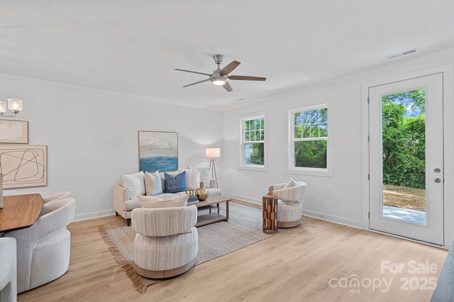 Furnished interior view inside a new home in , Charlotte (Image 6). Furnished interior view inside a new home in , Charlotte (Image 6).