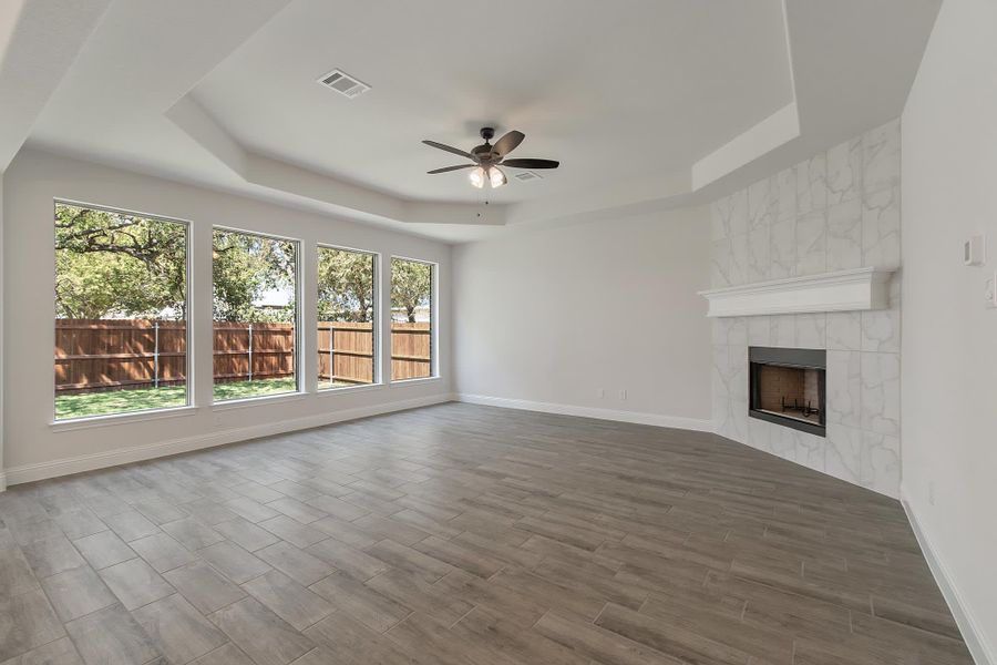 Family Room | Concept 2972 at Villages of Walnut Grove in Midlothian, TX by Landsea Homes