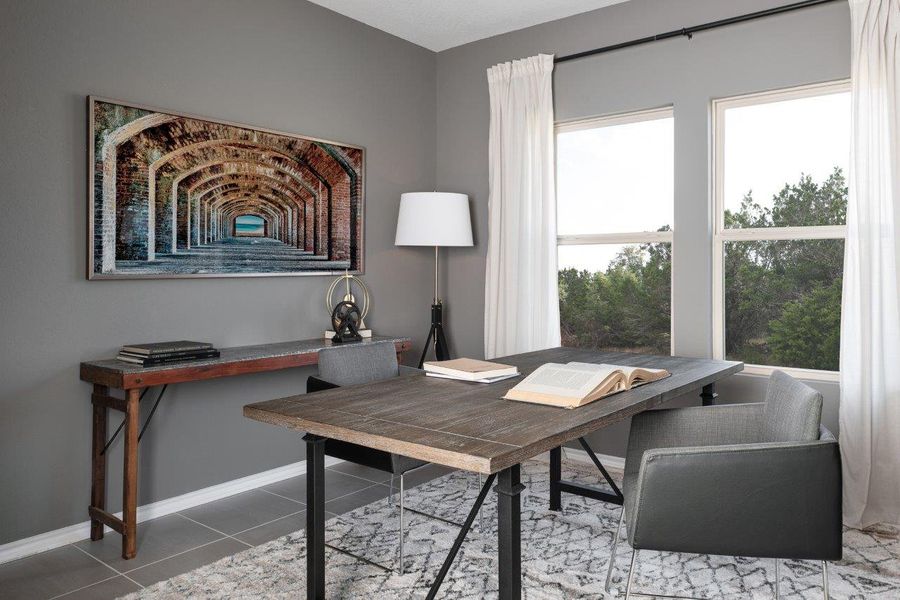 Representative furnished interior of a home built from the Kennedy by Ashton Woods in Hennersby Hollow, San Antonio (Image 8).