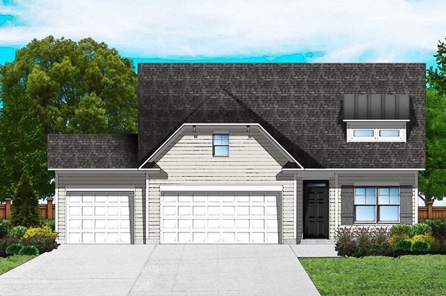 Elevation C - 3rd Car Garage