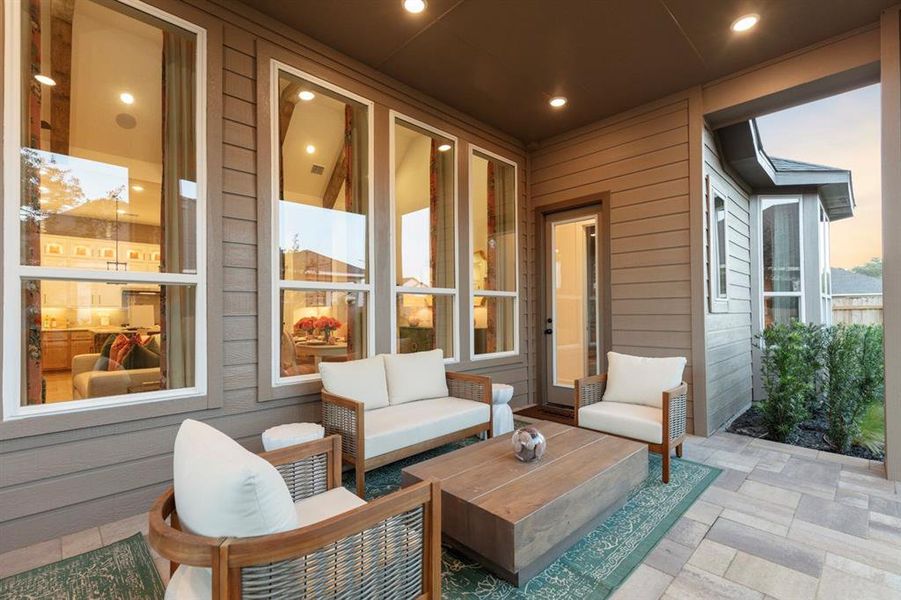 Exterior details and patio area of a home in Meraki: 60ft. lots, Forney (Image 2).