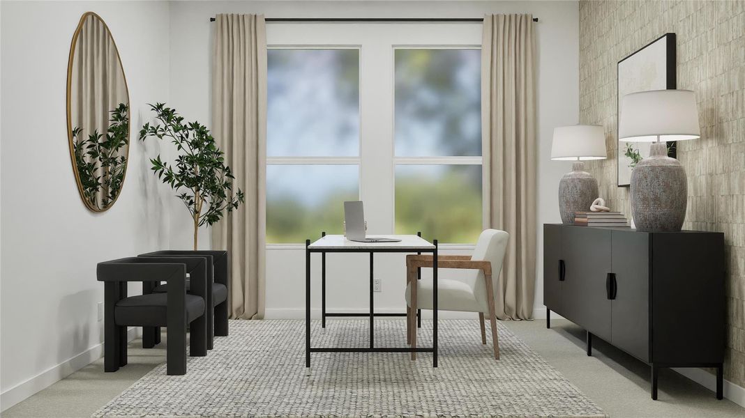 Furnished interior view inside a new home in Sunterra, Katy (Image 8).