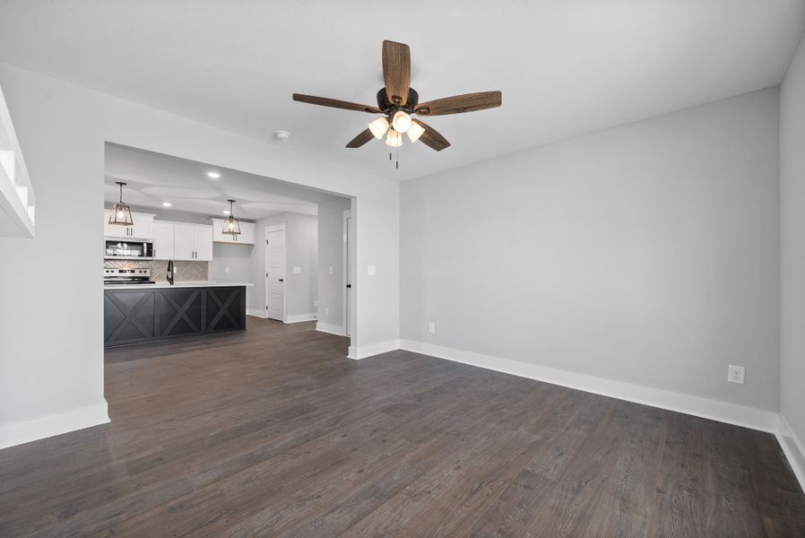 Representative unfurnished interior of a home built from the Maui by Rockwood Homes in Garrettsburg Meadows, Clarksville (Image 18).