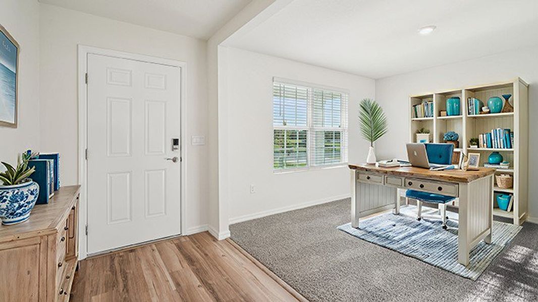 Representative furnished interior of a home built from the Hayden by D.R. Horton in Sandal Key, Weeki Wachee (Image 6).