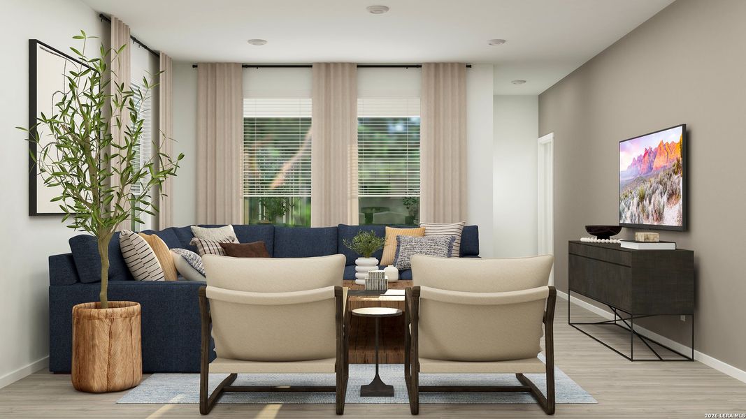 Furnished interior view inside a new home in Kyndwood, New Braunfels (Image 32). Furnished interior view inside a new home in Kyndwood, New Braunfels (Image 32).