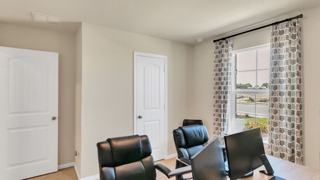 Representative furnished interior of a home built from the The Irvine by D.R. Horton in Trails at Wildhorse, Austin (Image 5).