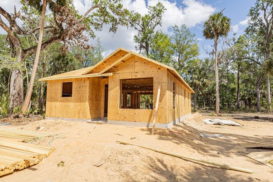 In-progress construction of a new home in , Lake Panasoffkee, FL (Image 5).