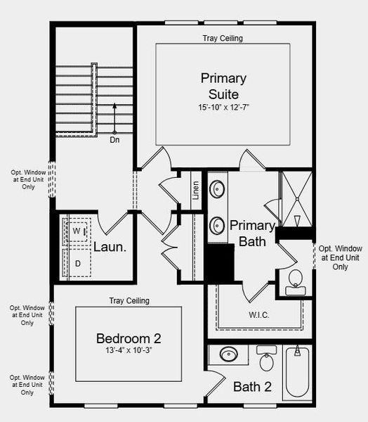 2D floor plan layout of this home in Rosewood Farm, Lawrenceville, GA (Image 3).