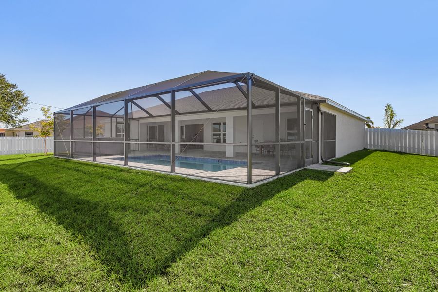 Representative exterior photo of a completed home built from the The Paradise Cove by Sunlife Homes LLC in Cape Coral, Cape Coral, FL (Image 2).