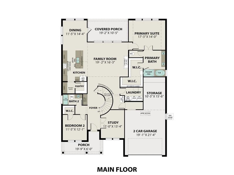 2D floor plan layout for the The Victoria A by Davidson Homes LLC in Lago Mar, Texas City, TX (Image 3).