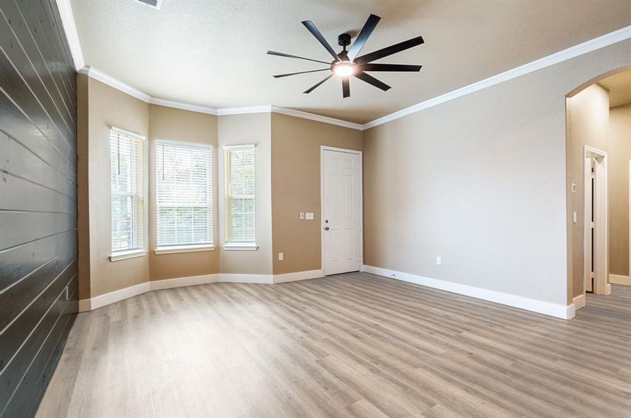 Bay window in living room