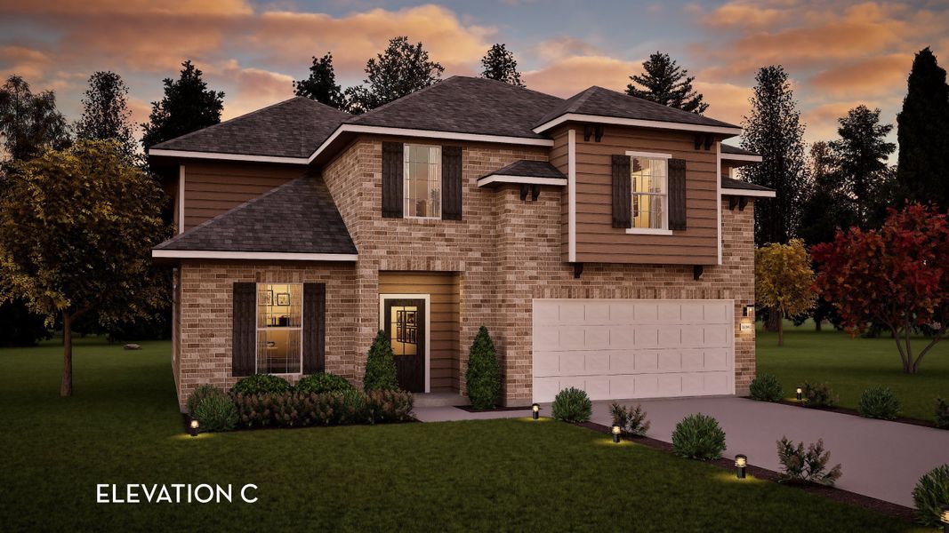 Representative exterior photo of a completed home built from the Hayden by CastleRock Communities in Aden Woods, Fairview, TN (Image 23).