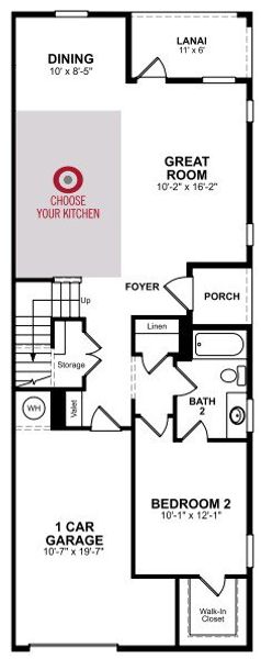 2D floor plan layout for the Willow by Beazer Homes in Towns at Riverwalk, Sanford, FL (Image 2). 2D floor plan layout for the Willow by Beazer Homes in Towns at Riverwalk, Sanford, FL (Image 2).