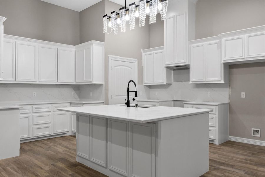 Sample of Home. Lots of custom cabinets in the kitchen