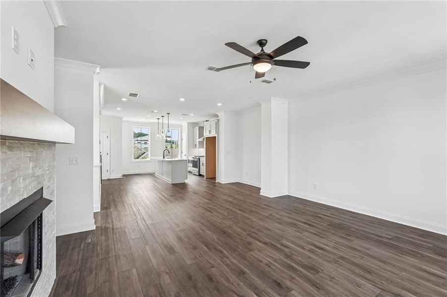 Spacious, unfurnished interior of a new home in Millcroft Townhomes, Buford (Image 52). Spacious, unfurnished interior of a new home in Millcroft Townhomes, Buford (Image 52).
