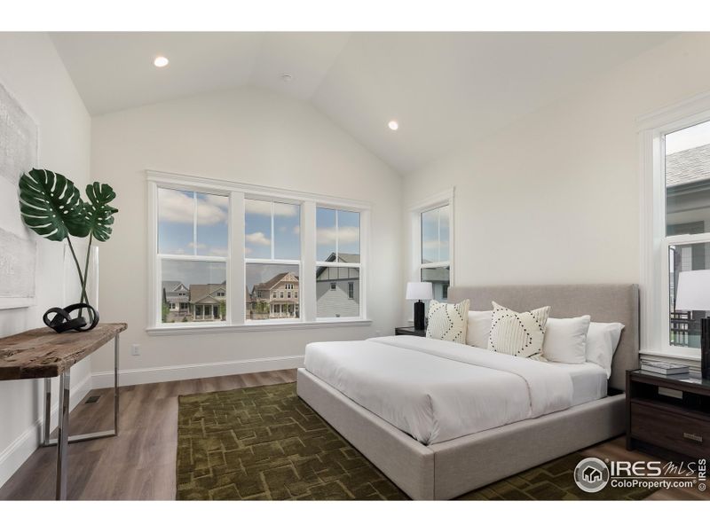 Primary Bedroom with Vaulted Ceiling Primary Bedroom with Vaulted Ceiling