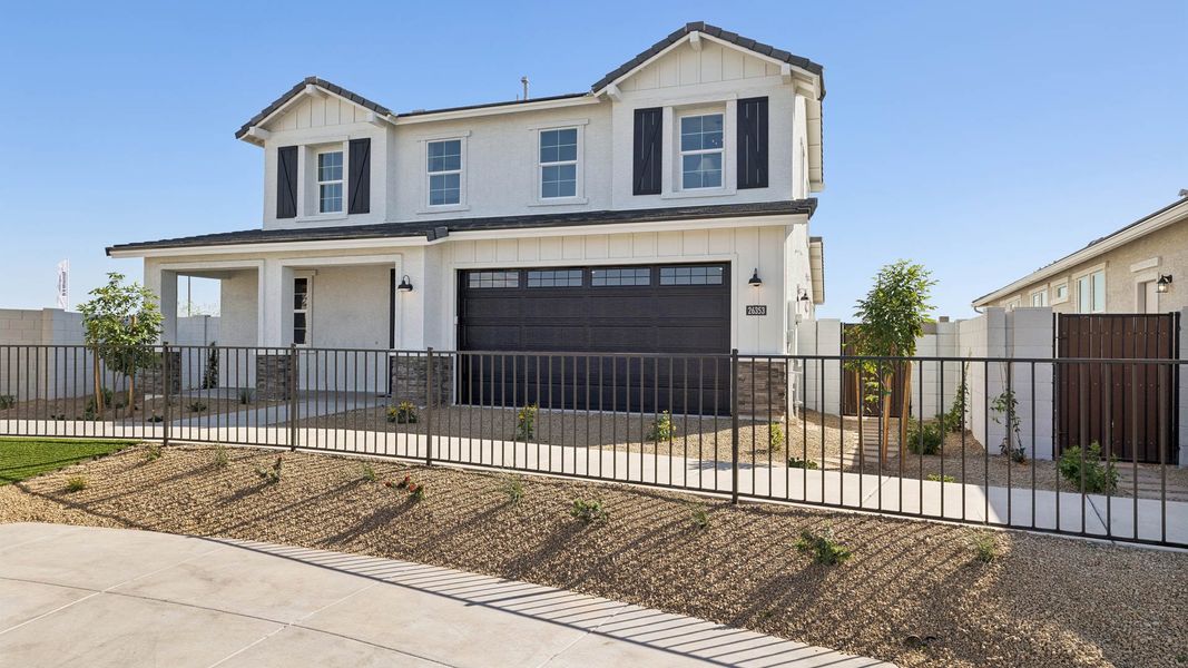 Representative exterior photo of a completed home built from the Yellowstone by D.R. Horton in Westpark, Buckeye, AZ (Image 26).
