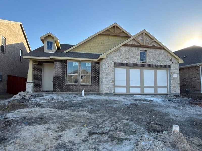 In-progress construction of a new home in Morningstar, Aledo, TX (Image 12).
