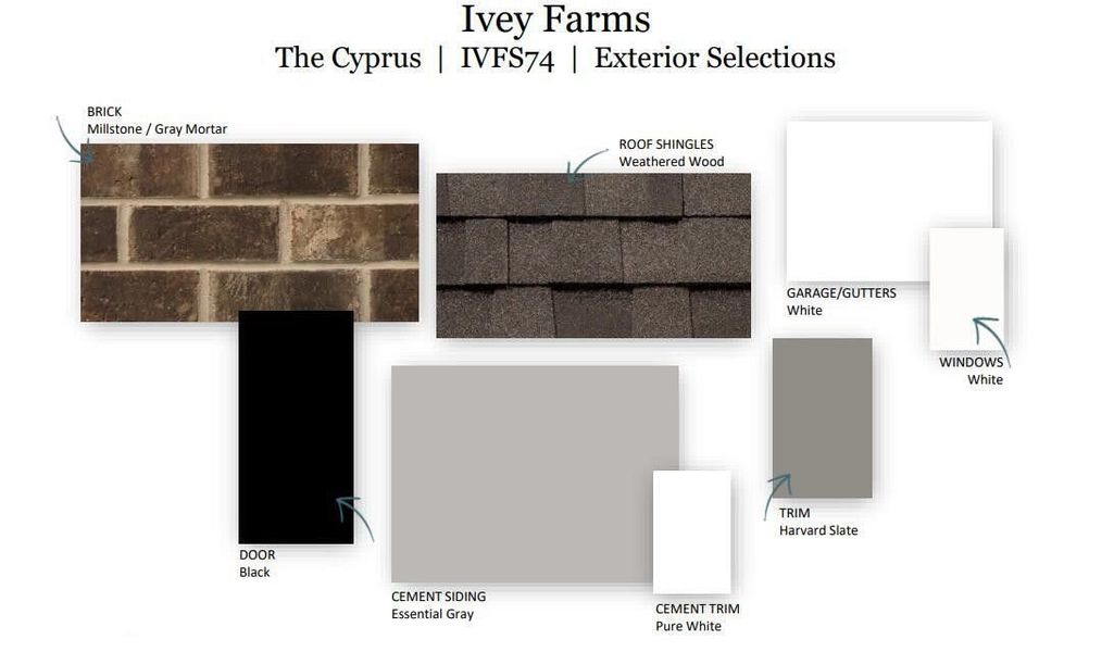Sample of building materials used in homes in Ivey Farms - The Vintage Collection, Farragut (Image 29). Sample of building materials used in homes in Ivey Farms - The Vintage Collection, Farragut (Image 29).