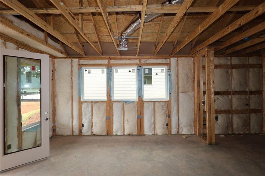 In-progress construction of a new home in Maple Grove at Towne Lake, Woodstock, GA (Image 5).