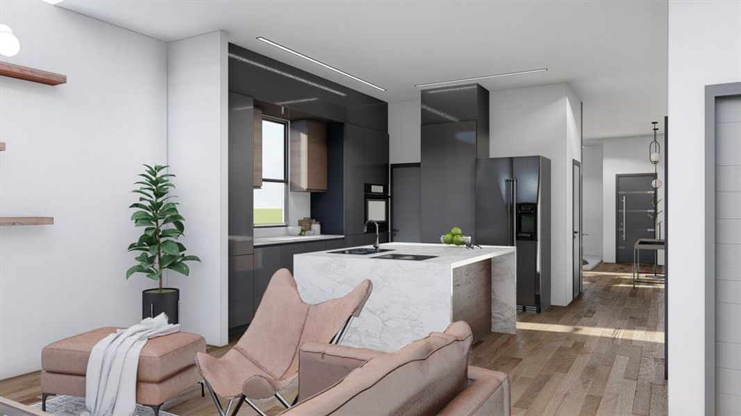 Furnished interior view inside a new home in , Irving (Image 9).