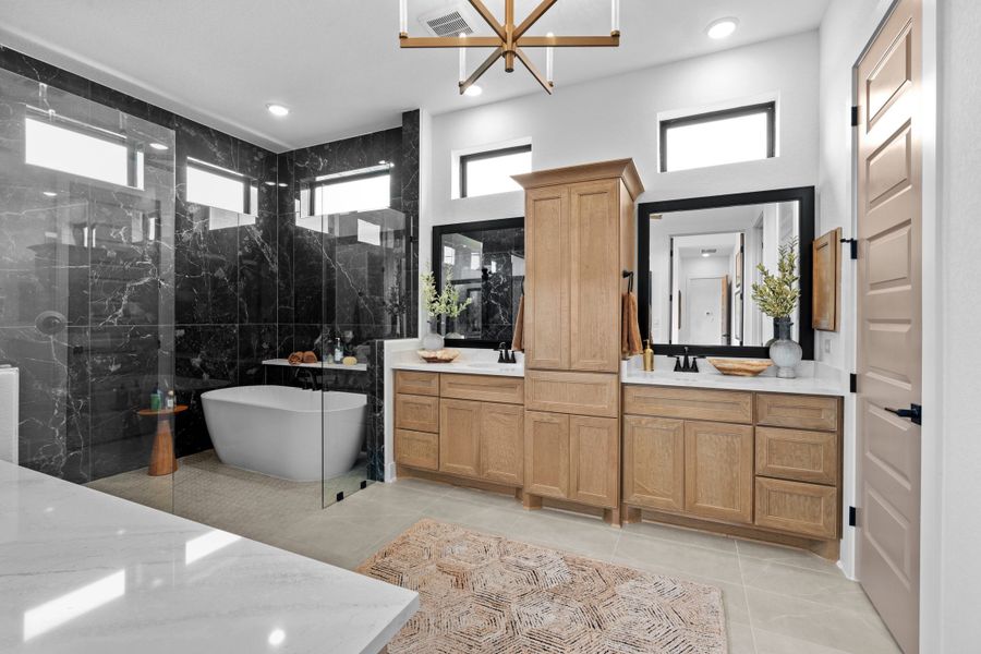 Representative furnished interior of a home built from the Savara by Chesmar Homes in Caliza Reserve, Boerne (Image 10).