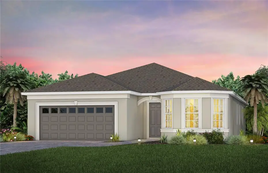 Exterior Design. Artistic rendering for this new construction home. Pictures are for illustrative purposes only. Elevations, colors and options may vary.