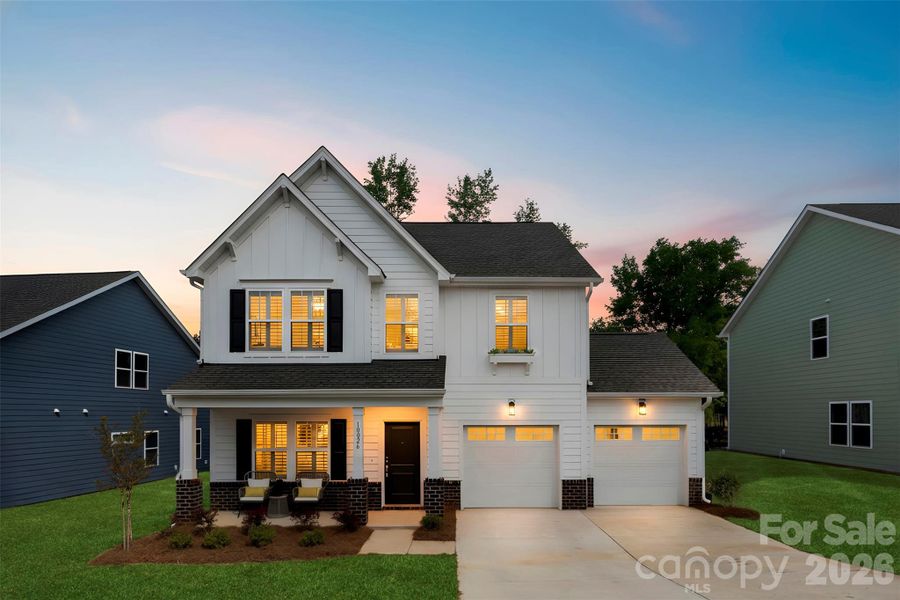 Front exterior of a new home in Edgewater - The Links, Lancaster, SC, highlighting curb appeal (Image 22).