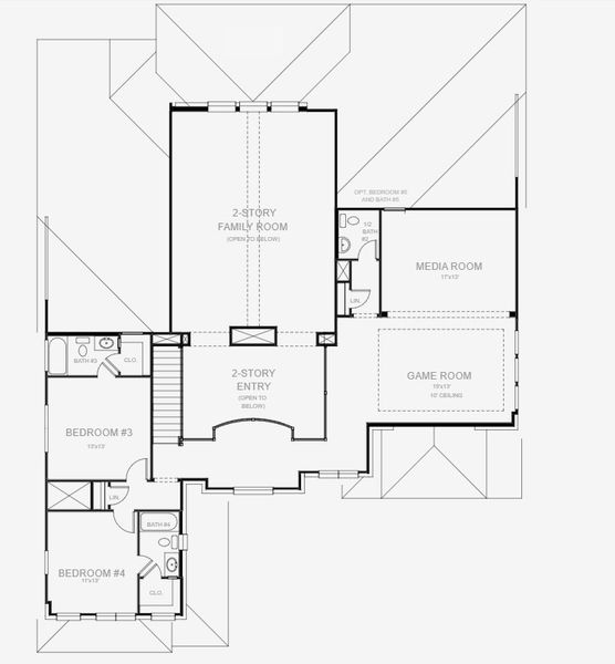 2D floor plan layout for the 4296W by Perry Homes in Sonoma Verde 70', Rockwall, TX (Image 4). 2D floor plan layout for the 4296W by Perry Homes in Sonoma Verde 70', Rockwall, TX (Image 4).