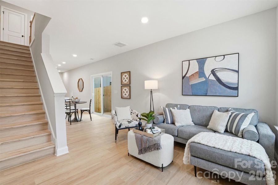 Furnished interior view inside a new home in , Charlotte (Image 18). Furnished interior view inside a new home in , Charlotte (Image 18).