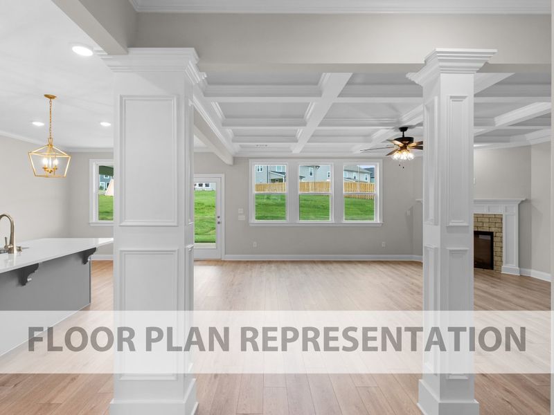 Family Room | Hemingway Plan by Ivey Homes