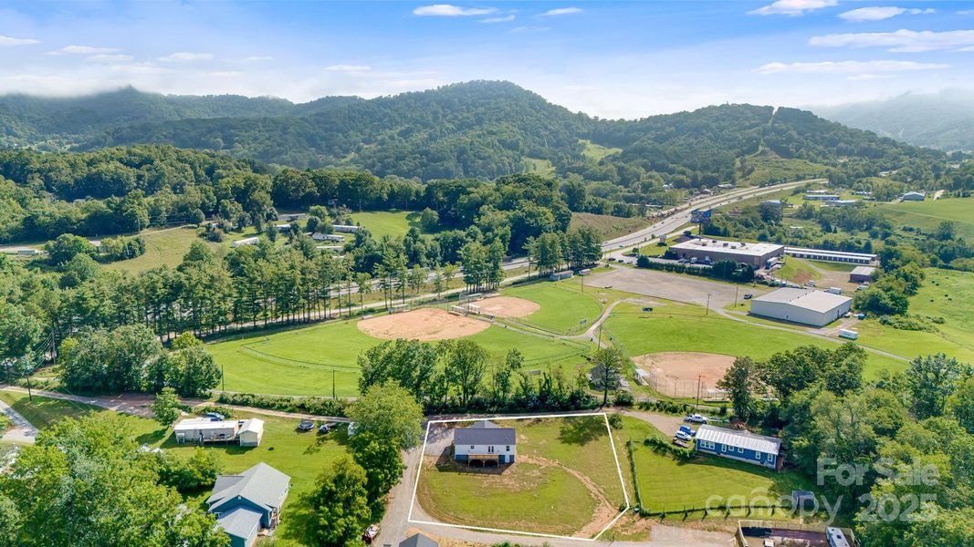 Aerial view with approximate boundaries