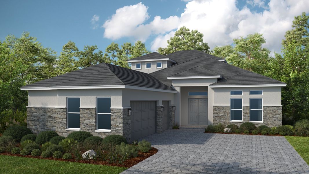Representative exterior photo of a completed home built from the Argenta by Taylor Morrison in Coasterra Community Group Page, Palmetto, FL (Image 4).