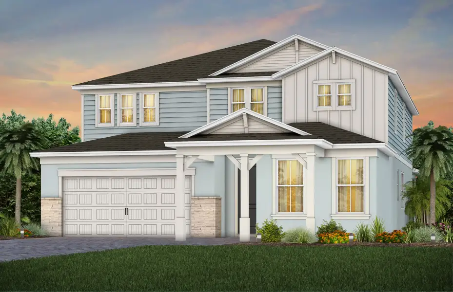 Representative exterior photo of a completed home built from the Scarlett by Pulte Homes in Waypointe, Port Orange, FL (Image 22).