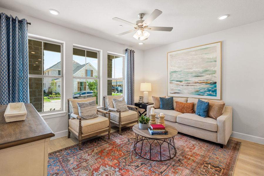 Representative furnished interior of a home built from the Harvard by Beazer Homes in Waterbend, Euless (Image 4).