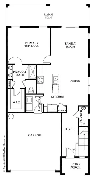 2D floor plan layout for the Hartsfield by Rocklyn Homes in Emerald Fields, Hudson, FL (Image 4). 2D floor plan layout for the Hartsfield by Rocklyn Homes in Emerald Fields, Hudson, FL (Image 4).