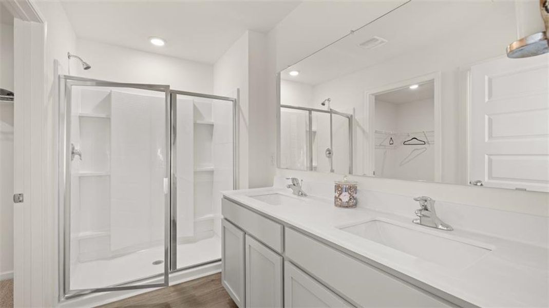 Furnished interior view inside a new home in Poplar Preserve, Newnan (Image 16). Furnished interior view inside a new home in Poplar Preserve, Newnan (Image 16).